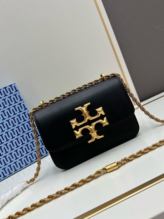 Tory Burch Handbags - Eleanor Medium Black Smooth Leather Crossbody Bag